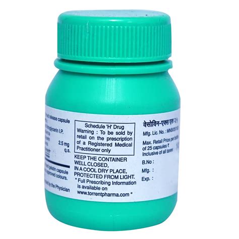 Vasovin XL 2.5 Tablet 25's Price, Uses, Side Effects, Composition ...