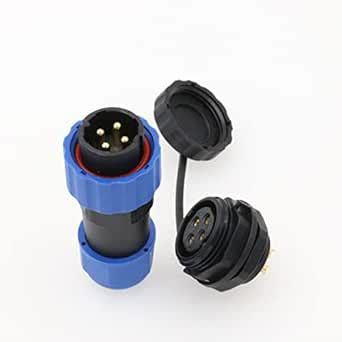 SZRMCC SD20 Aviation Plug Connector, 4 Pin 25 A Waterproof Plug and ...