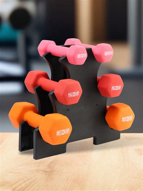 Buy Cult Neoprene Dumbbells Combo for Gym Exercise (1kg + 2kg + 3kg Set ...