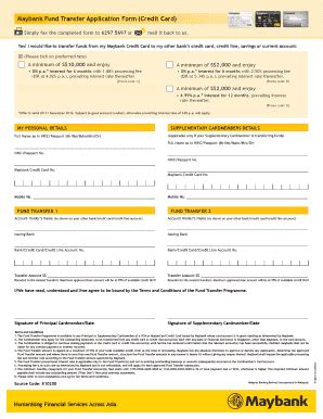 Fillable Online Maybank Fund Transfer Application Form Credit Card Fax ...