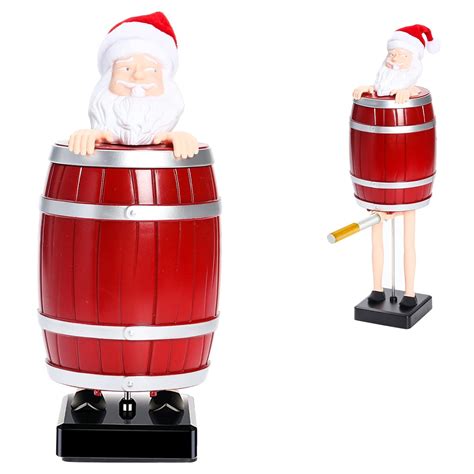 Amazon.com: Funny Santa Claus in The Wooden Barrel Cigarette Dispenser ...