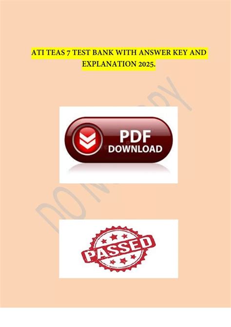 ATI TEAS 7 TEST BANK WITH ANSWER KEY AND EXPLANATION 2025. - ATI TEAS 7 ...