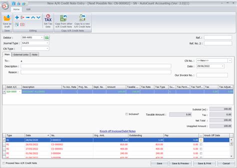 Image result for AutoCount Credit Note