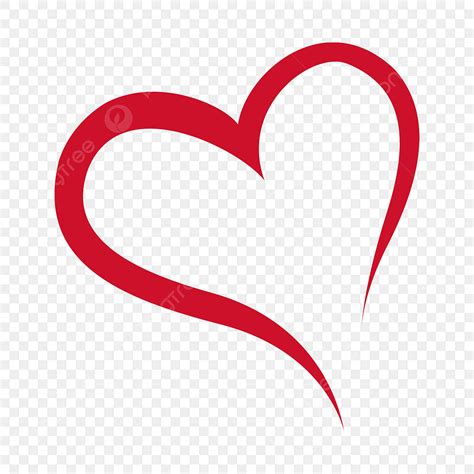 Red Heart Outline Template Printable