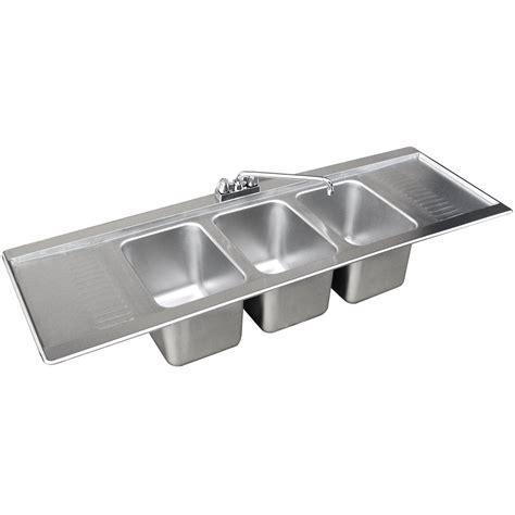 Advance Tabco DBS-53C Three Compartment Stainless Steel Drop-In Bar ...