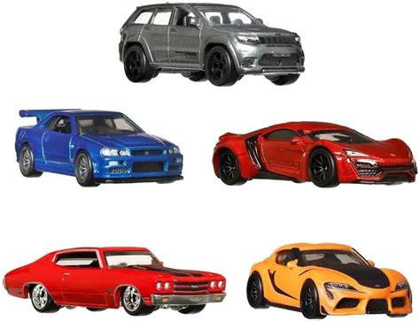 Buy Hot Wheels FAST AND FURIOUS Die Cast PREMIUM COLLECTION BOX Set 5 ...