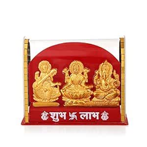 Buy Manak Enterprises Gold Plated Decorative Laxmi Ganesh Saraswati ...