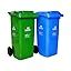 Nilkamal Plastic 120 Ltr Wheel Garbage Dustbin (Pack of 1 Green & 1 ...