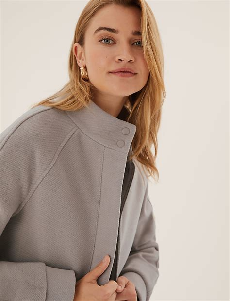 Buy Funnel Neck Bomber Jacket at Marks & Spencer