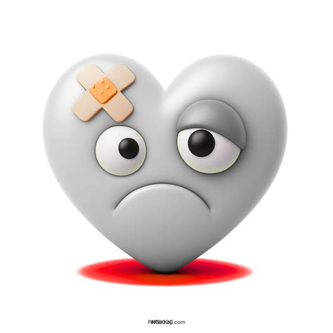 Beat Up Heart Emoji PNG with Transparent Background » Download PNG Emoji