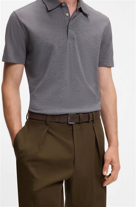 BOSS - BECKHAM x BOSS belt in Italian suede - Dark Brown