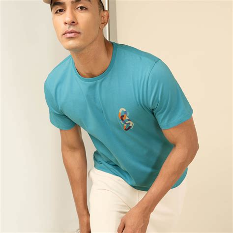 Buy Men Blue Community Link T-shirt Online in India | Cult Store