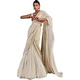 Buy Women's frill ruffle ready to wear saree for wedding mehandi party ...