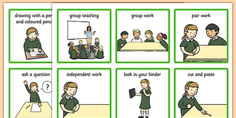 Classroom Visual Aid Cards Girl