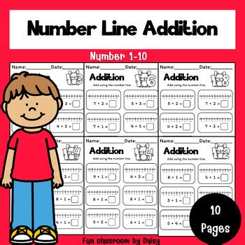 Image result for Adding Using a Num Ber Line First Grade