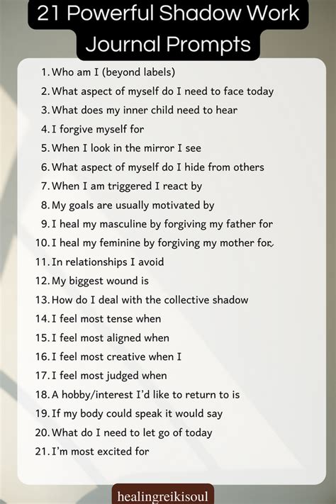 Image result for Shadow Work Journal Prompts
