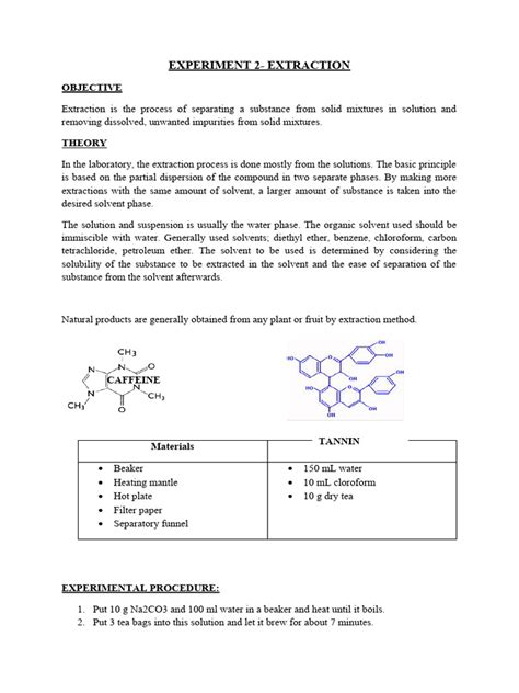 Image result for Extraction Chemistry Experiments