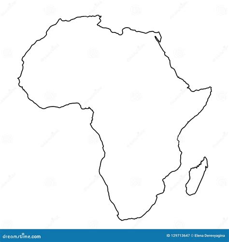 Africa map black and white - map of africa black and white