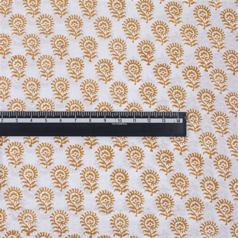 Buy Booti Design Pure Cotton Hand Block Print Fabric Online – Dmaasa