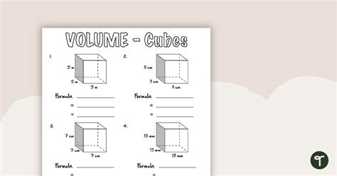 Image result for Cube Volume Worksheet