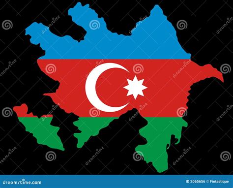 Map of Azerbaijan stock vector. Illustration of symbol - 2065656