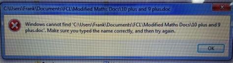 Windows Cannot Find Error Message 的图像结果