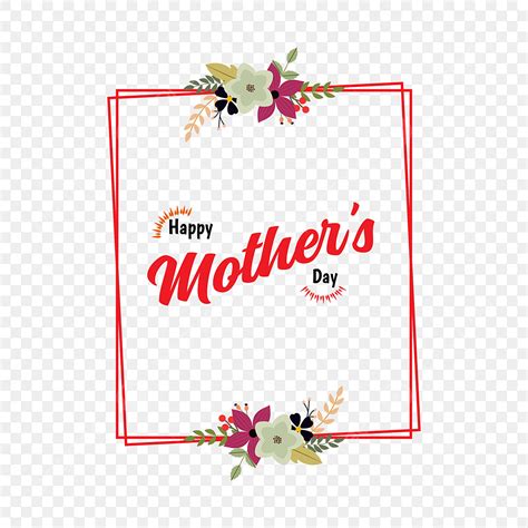 Happy Mother Day Vector Hd PNG Images, Happy Mothers Day Frame, Happy ...