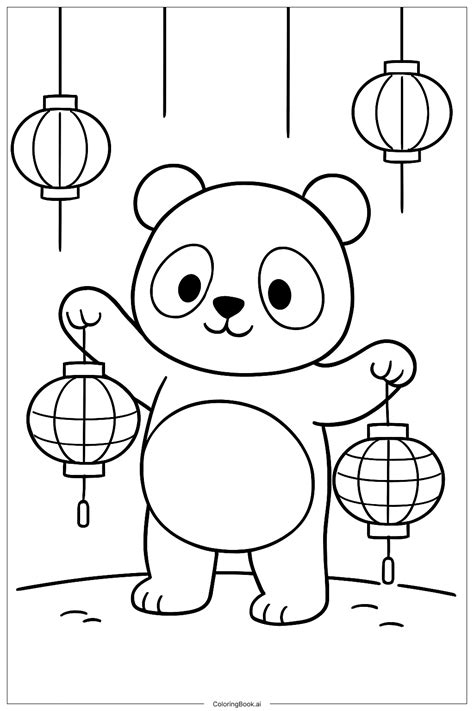 Panda Bear Standing Coloring Page (Free PDF&PNG Printable)