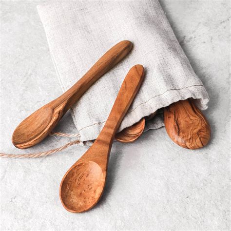 Set of Handmade Small wooden Spoons - Artisraw