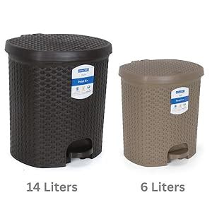 KOLORR Magnum Plastic Pedal Dustbin Medium Size Trash Can Garbage Waste ...
