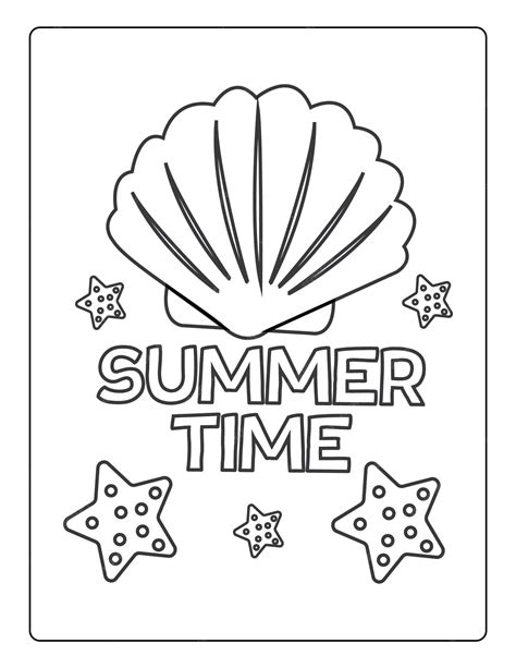 Summertime Coloring Pages Free Printables