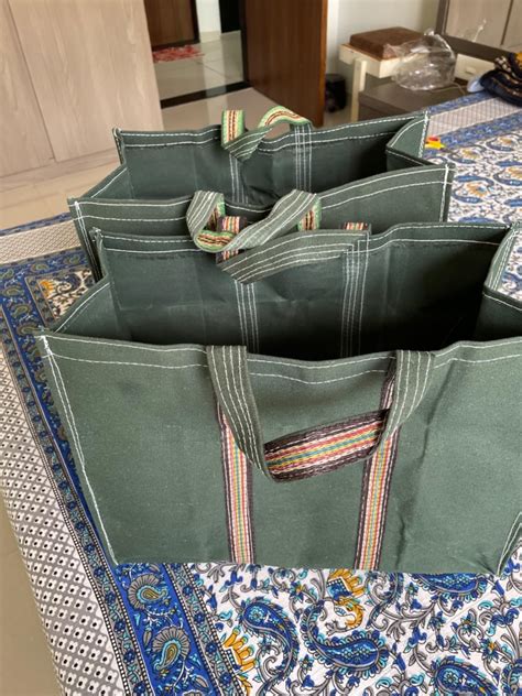 Evafly Grocery Bag Pack Of 2 Heavy Duty Canvas Shopping Bags For Carry ...