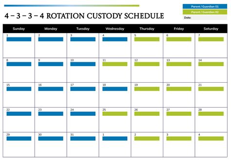 2-2-3 Rotation Custody Schedule Template - Google Docs | Word - Highfile
