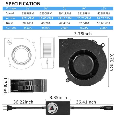 PANO-MOUNTS 97mm 12V IP68 Waterproof Small Powered Blower Fan India | Ubuy