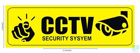 SIGN EVER Cctv Camera Security System Sign Board For Bank Hospital ...