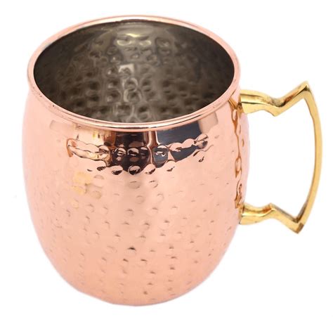 Stunning Stainless Steel Hammered Copper Effect Moscow Mule Mug ...