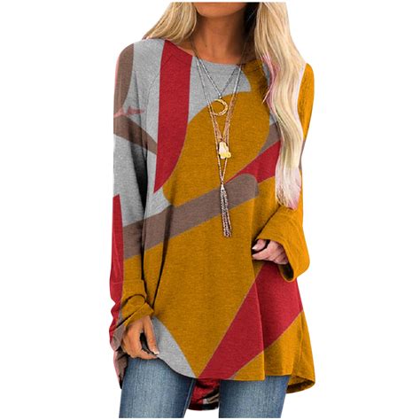 Scyoekwg Womens Tunic Tops To Wear with Leggings Dressy Casual Color ...