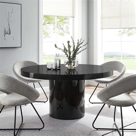 Black lacquer on sale dining room table