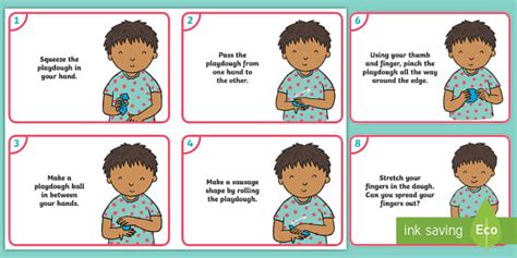 'Playdough Movement Song' Child Activity Cards - Twinkl