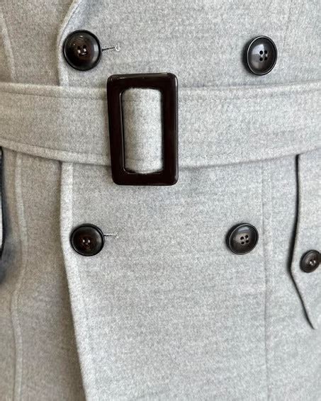 Arctic Ash Grey Double Breasted Coat by Italian Vega® – Italian Vega Co