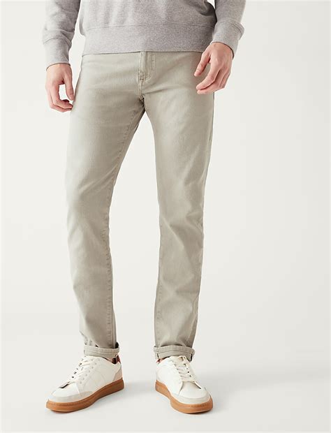 Buy Slim Fit Tea Dyed Stretch Jeans at Marks & Spencer