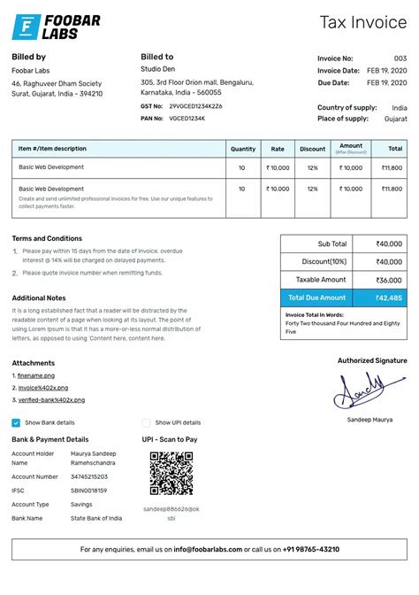 Invoice Format Templates | Customize, Print & Email - Refrens