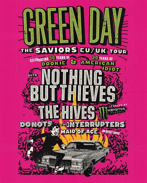 Green Day Saviours Tour Poster - Etsy