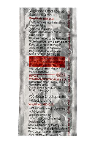 Voglitab Md 0.3 Tablet 10: Uses, Side Effects, Price & Substitutes