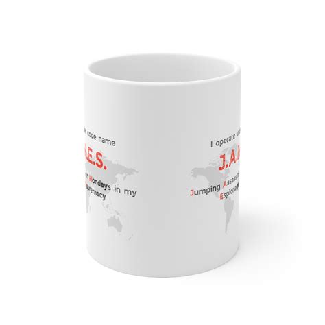 Spy Name Acronym Mug for the Meaning of the Name James - 11oz Mug | Coffee Cup | White or Black ...