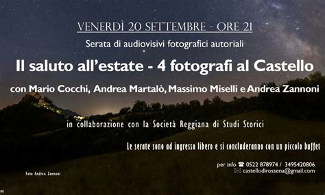 Il saluto all’estate: 4 fotografi al castello , Località Rossena, 27 ...