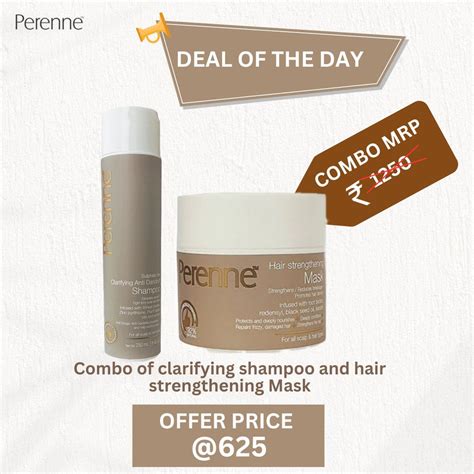 Combo of Clarifying Anti Dandruff Shampoo & Hair Strengthening Mask ...