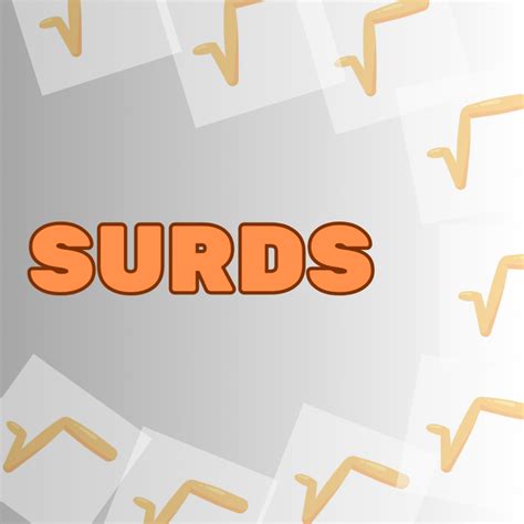 Surds Introduction 的图像结果