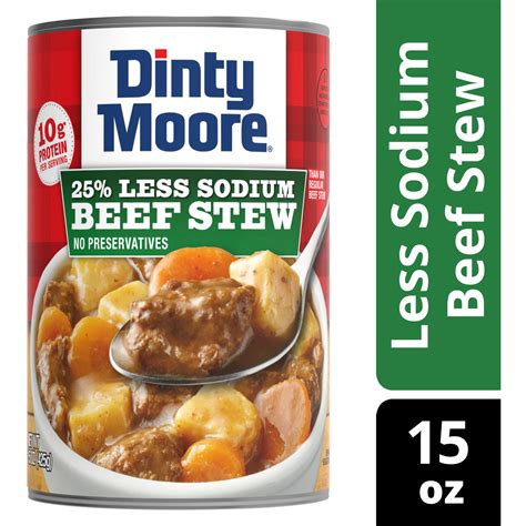 DINTY MOORE Beef Stew 25% Less Sodium 15oz Can - Walmart.com