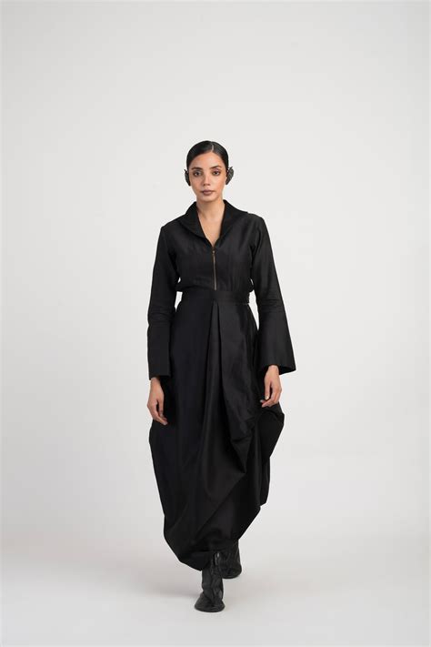 Zip Top and Draped Skirt – Antar-Agni